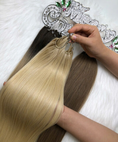 Normal Feather Hair Extensions Blonde Color