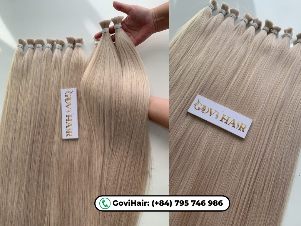 Bleach Blonde Raw Hair Bundles 100% Human Hair 10 Our Bleach Blonde Raw Hair Bundles are soft, silky, and long-lasting.