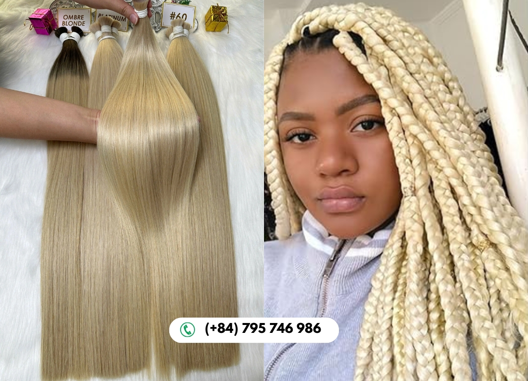 Platinum Blonde Vietnamese Hair Shines with Modern Style