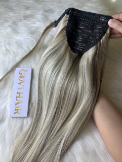 Alternative view of 24 Inch Straight Mix Piano #18/60 Color Ponytail Hair Extensions Raw Hair