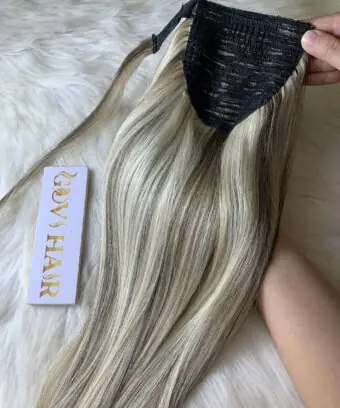 Alternative view of 24 Inch Straight Mix Piano #18/60 Color Ponytail Hair Extensions Raw Hair