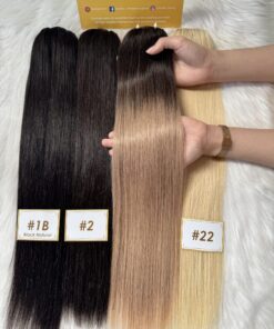 Straight #2/27 Ombre Feather Weft Hair Extensions