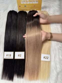 Straight #2/27 Ombre Feather Weft Hair Extensions