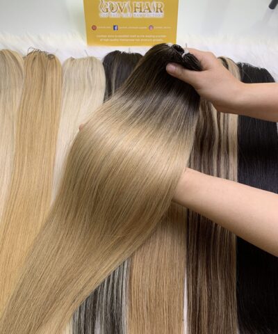 #2/27 Ombre Feather Weft Hair Extensions