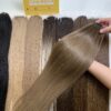 Straight #7 Light Ash Brown Feather Weft Hair Extensions