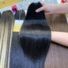 22 Inch Straight Natural Black Color Feather Weft Hair Extensions for Salon Owners 6 Natural Black Feather Weft Hair Extensions