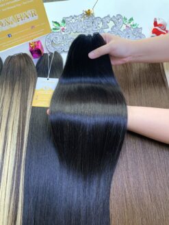 Natural Black Feather Weft Hair Extensions