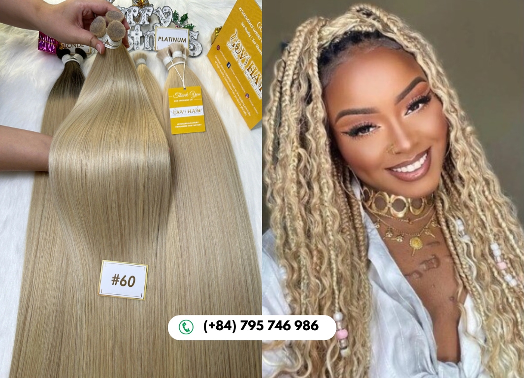 The #60 Vietnamese Bulk Human Hair Combines Elegance with Lasting Strength