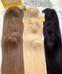 TopperToupee 150 Density Lace 3×5 #613 Color Vietnamese Hair