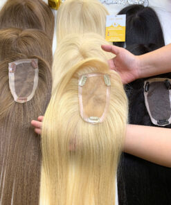 TopperToupee 150 Density Lace 3×5 #613 Color Vietnamese Hair
