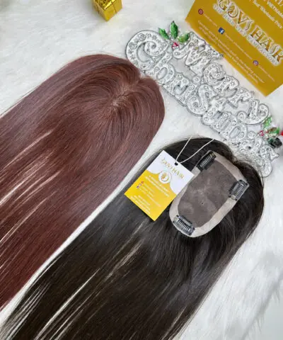 TopperToupee 150 Density Lace 3×5 99J Color Vietnamese Hair