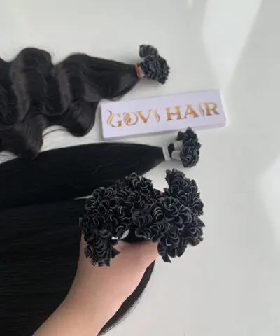u-tip hair extensions natural color made from vietnam hair