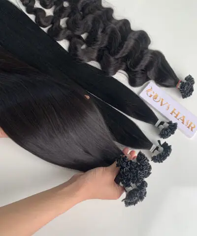 u-tip hair extensions natural color made from vietnamese hair
