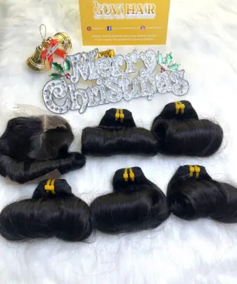 Weft Hair Extension Egg Curly Natural Color Vietnamese Hair