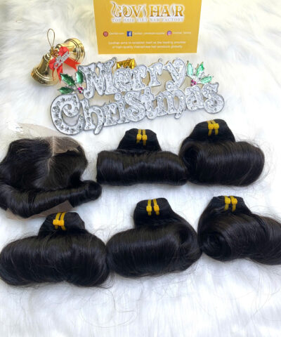 Weft Hair Extension Egg Curly Natural Color Vietnamese Hair