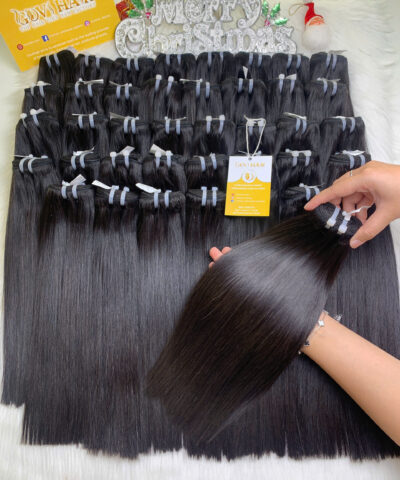 Weft Hair Extensions Vietnamese Hair Natural Color