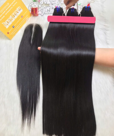 Weft Hair Extensions Vietnamese Hair Natural Color With Wholesale Price
