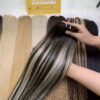 20 Inch Straight Scandinavian Blonde Color Feather Weft Hair Extensions 9 Straight Scandinavian Feather Weft Hair Extensions