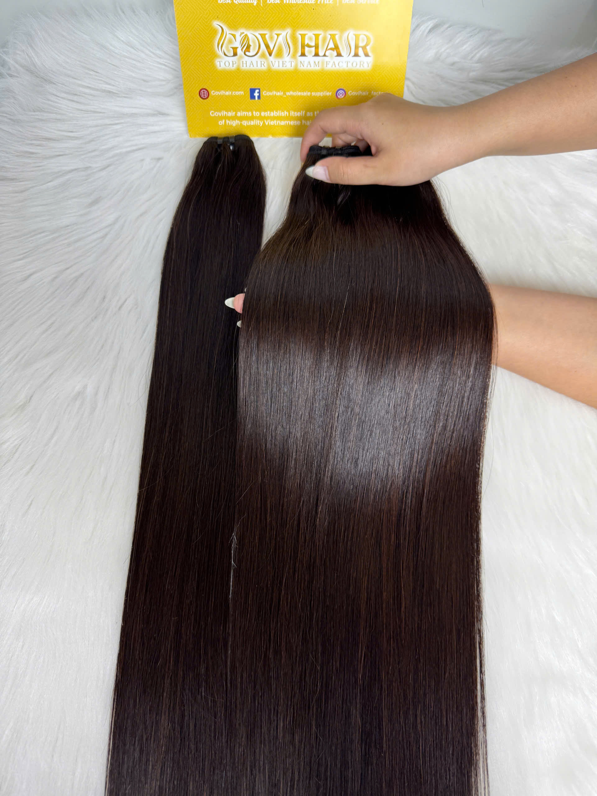 22 Inch Premium Raw Vietnamese Human Hair Bundles Wholesale for Salons 1 22 Inch Premium Raw Vietnamese Human Hair Bundles