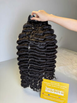 22 Inch Raw Human Hair Bundles Deep Wave