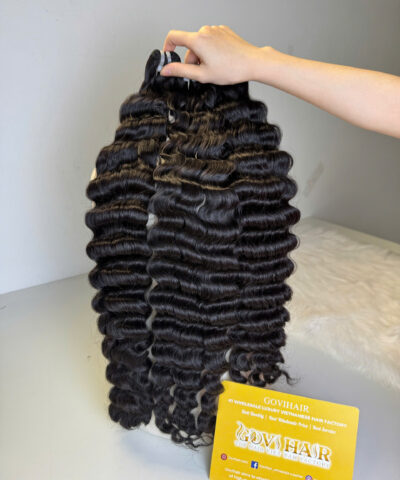 22 Inch Raw Human Hair Bundles Deep Wave