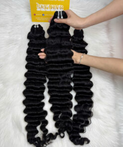 22 Inch Raw Human Hair Bundles Deep Wave