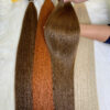 26 Inch Straight #5 Light Brown Color Flat Tip Hair Extensions Pre Bonded