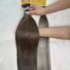 28 Inch Straight #5 Light Brown Nano Ring Hair Extensions