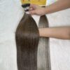 28 Inch Straight #5 Light Brown Color Nano Ring Hair Extensions Raw Vietnamese Hair 5 28 Inch Straight #5 Light Brown Nano Ring Hair Extensions