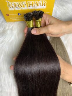 32 Inch Straight #2 Dark Brown Flat Tip Hair Extensions