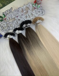 Flat Tip Hair Extensions Bone Straight 32 Inches 2 Color Premium Vietnamese Hair 11 Flat Tip Hair Extensions Bone Straight 24 Inches Ombre Blonde 8/Ash Premium Standard Vietnam Hair