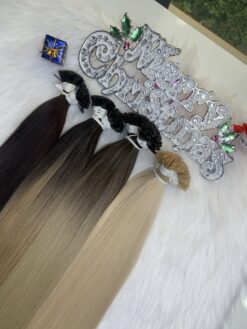 Flat Tip Hair Extensions Bone Straight 32 Inches 2 Color Premium Vietnamese Hair 10 Flat Tip Hair Extensions Bone Straight 24 Inches Ombre Blonde 8/Ash Premium Standard Vietnamese Hair