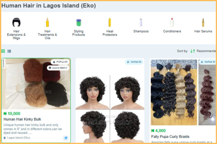 Human Hair In Lagos Eko