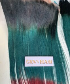 Lace Frontal 13x4 Ombre Dark Root Green Red Wine High Quality