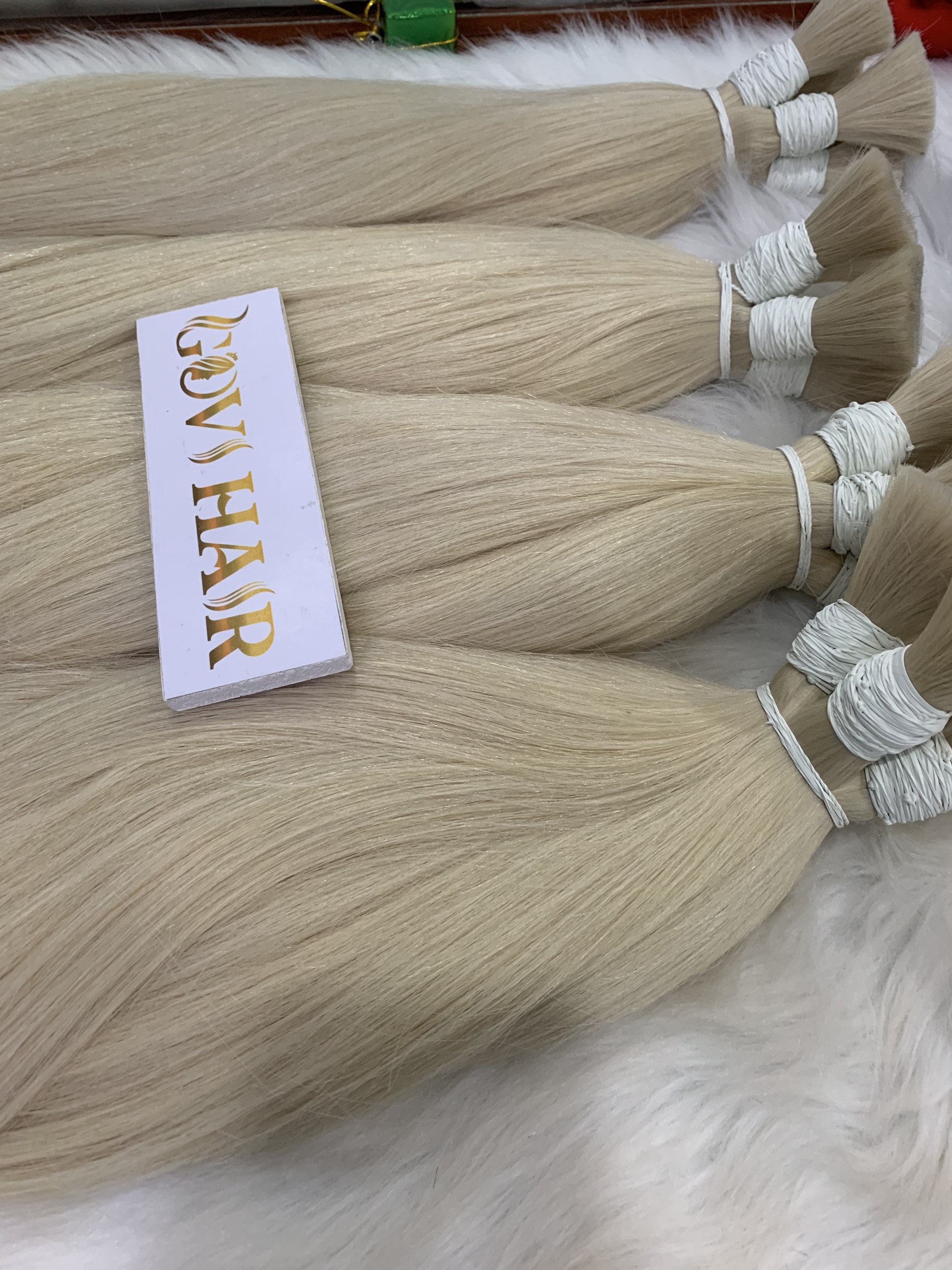 100% Raw Human Hair Bundles #60 Color For Salon Owner 2 Blonde Bleach Hair Super Premium Vietnamese Raw Human Hair