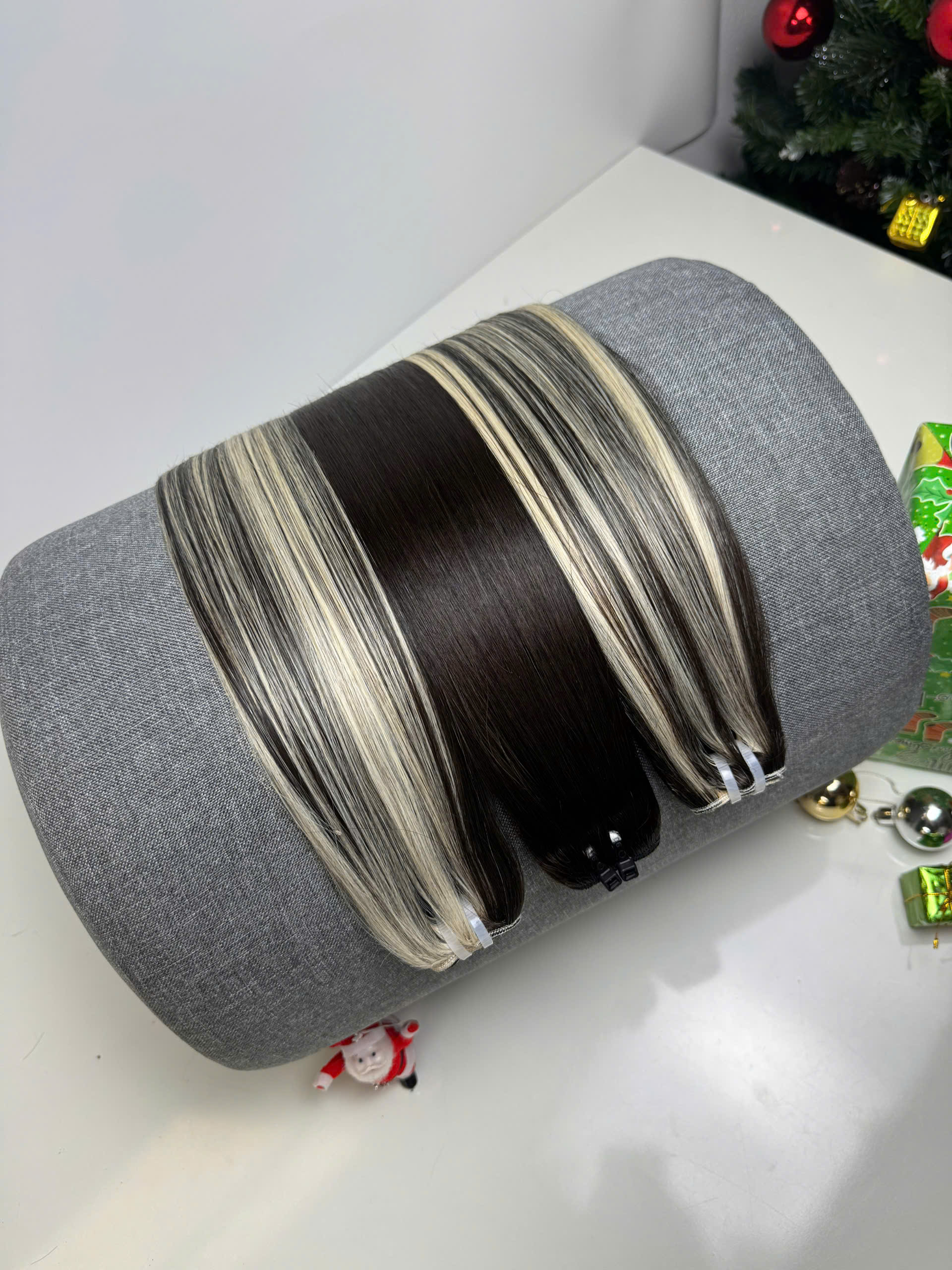 Bone Straight Machine Weft Hair Extensions Mix Piano Color 4 Bone Straight Machine Weft Hair Extensions Mix Piano Color - Image 4