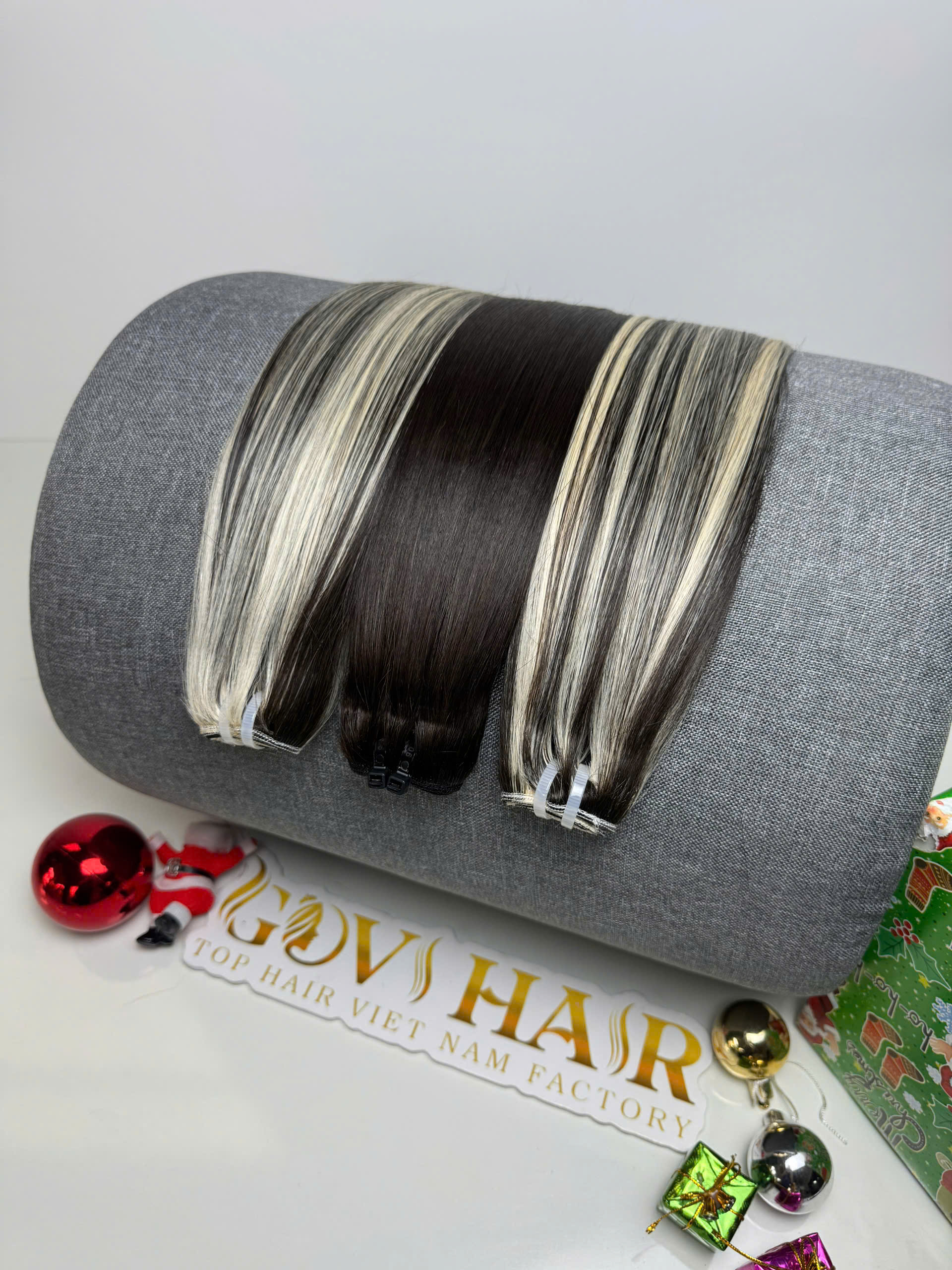 Bone Straight Machine Weft Hair Extensions Mix Piano Color 6 Bone Straight Machine Weft Hair Extensions Mix Piano Color - Image 6
