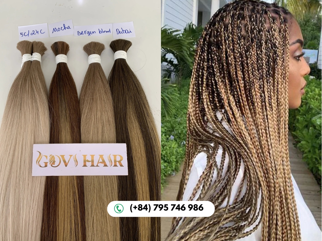 Dubai Color Straight Bulk Hair Offers Seamless Blending