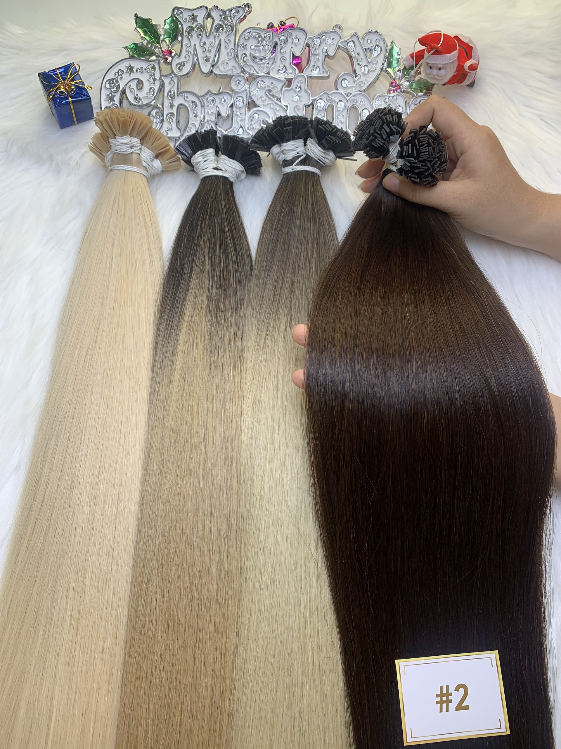 Flat Tip Hair Extensions Bone Straight 32 Inches 2 Color Premium Vietnamese Hair 3 Flat Tip Hair Extensions Bone Straight 24 Inches 2 Color Premium Vietnam Hair