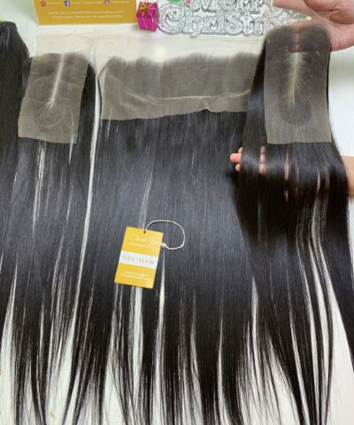 HD Lace Closure 2x4 Bone Straight Natural Color Vietnam Hair Luxury Quality