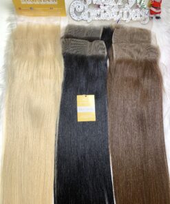 HD Lace Frontal 2x4 Bone Straight Blonde Color Premium Vietnam Hair