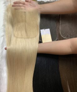 HD Lace Frontal 2x4 Bone Straight Blonde Color Premium Vietnamese Hair