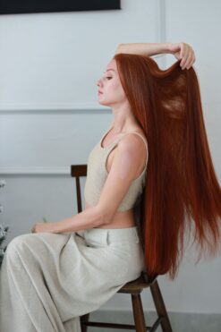 Human Hair Closure wig 4x4 HD Lace Bone straight Light Brown color