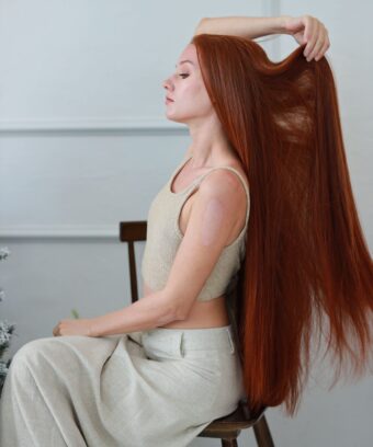 Human Hair Closure wig 4x4 HD Lace Bone straight Light Brown color