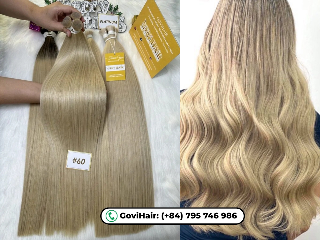100% Raw Human Hair Bundles #60 Color For Salon Owner 10 Many stylists prefer #60 because it lifts effortlessly into ash, pearl, or beige blondes.