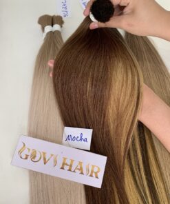 Straight Bulk Human Hair for Braiding Mocha Color