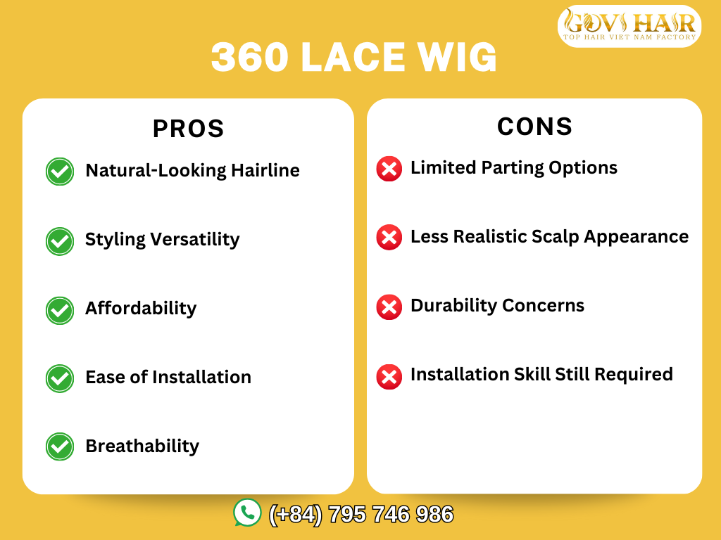 Pros and Cons of 360 Lace Wigs 