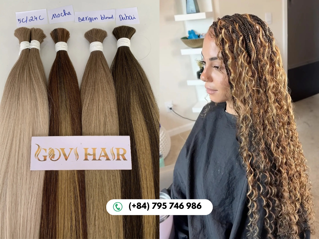 Piano Color Bulk Hair Adds Dimension and Elegance to Every Braid