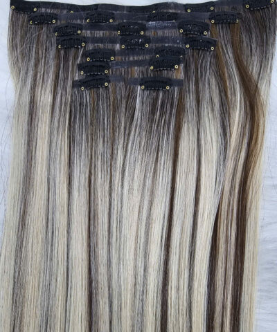 Seamless Clip In Hair Extensions Mix Blonde Color
