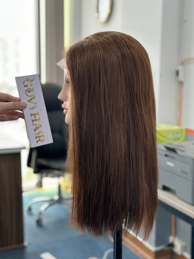 10 Inches Human Hair Bob Wigs Chestnut Brown Color 4x4 10 Short Human Hair Wigs Closure Lace 4x4 Bone Straight 6 Inches Chesnut Color Premium Quality Vietnam Hair